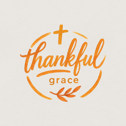 Thankful Grace PNG, Thanksgiving Shirt PNG - 300 DPI Design for T-Shirt