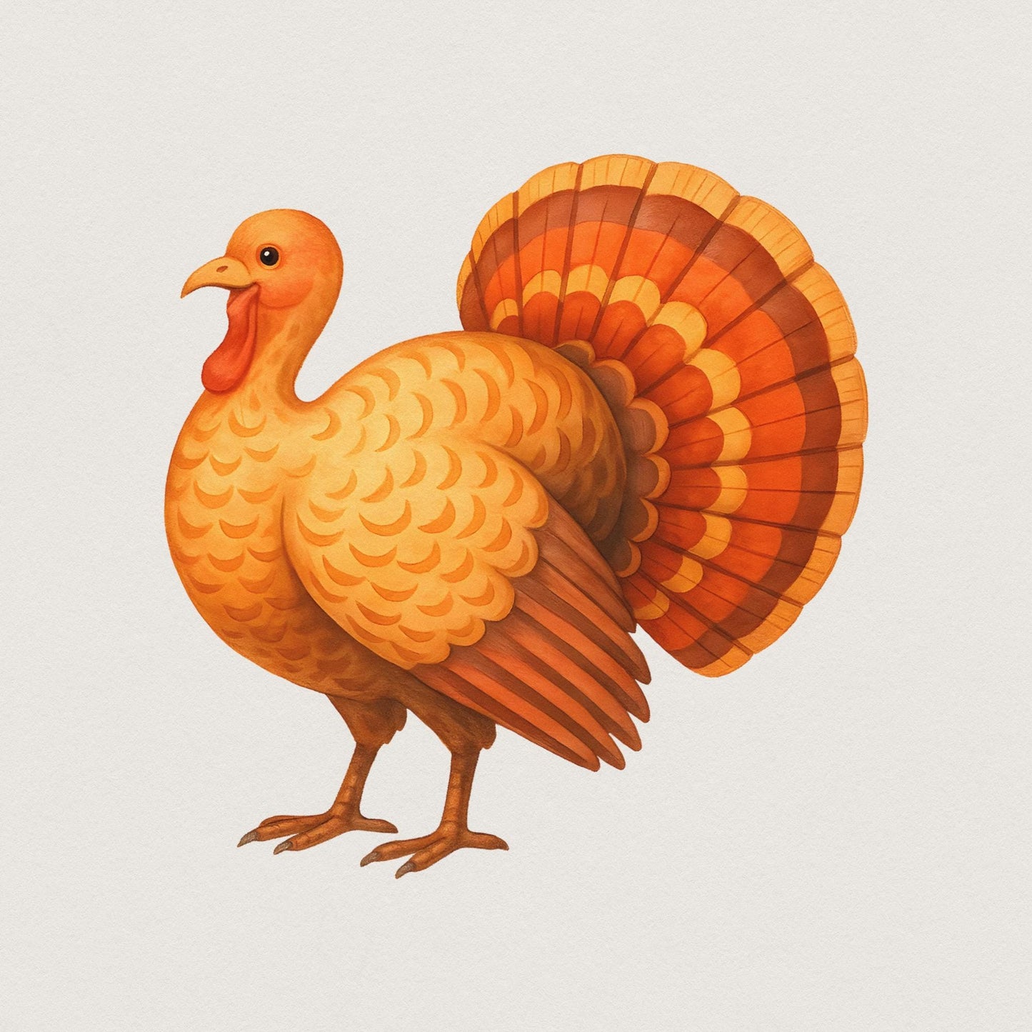 Thanksgiving Turkey PNG, Fall Harvest Turkey Art - 300 DPI Design for