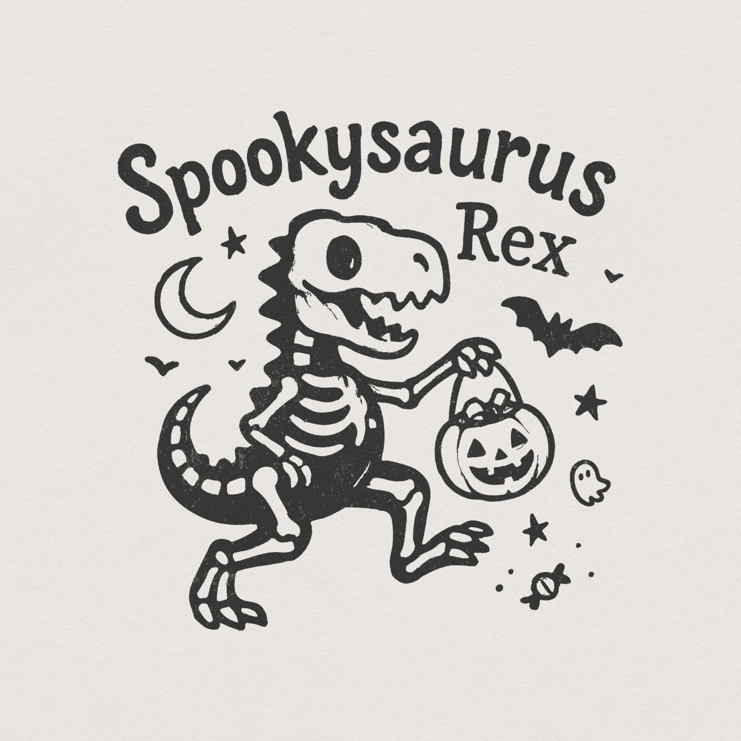 Spookysaurus Rex PNG, Cute Halloween Dinosaur Digital Download - 300 DPI