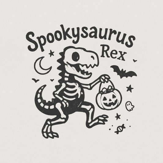 Spookysaurus Rex PNG, Cute Halloween Dinosaur Digital Download - 300 DPI