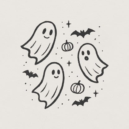 Cute Ghosts PNG, Halloween Ghost Clipart - 300 DPI Design for T-Shirt