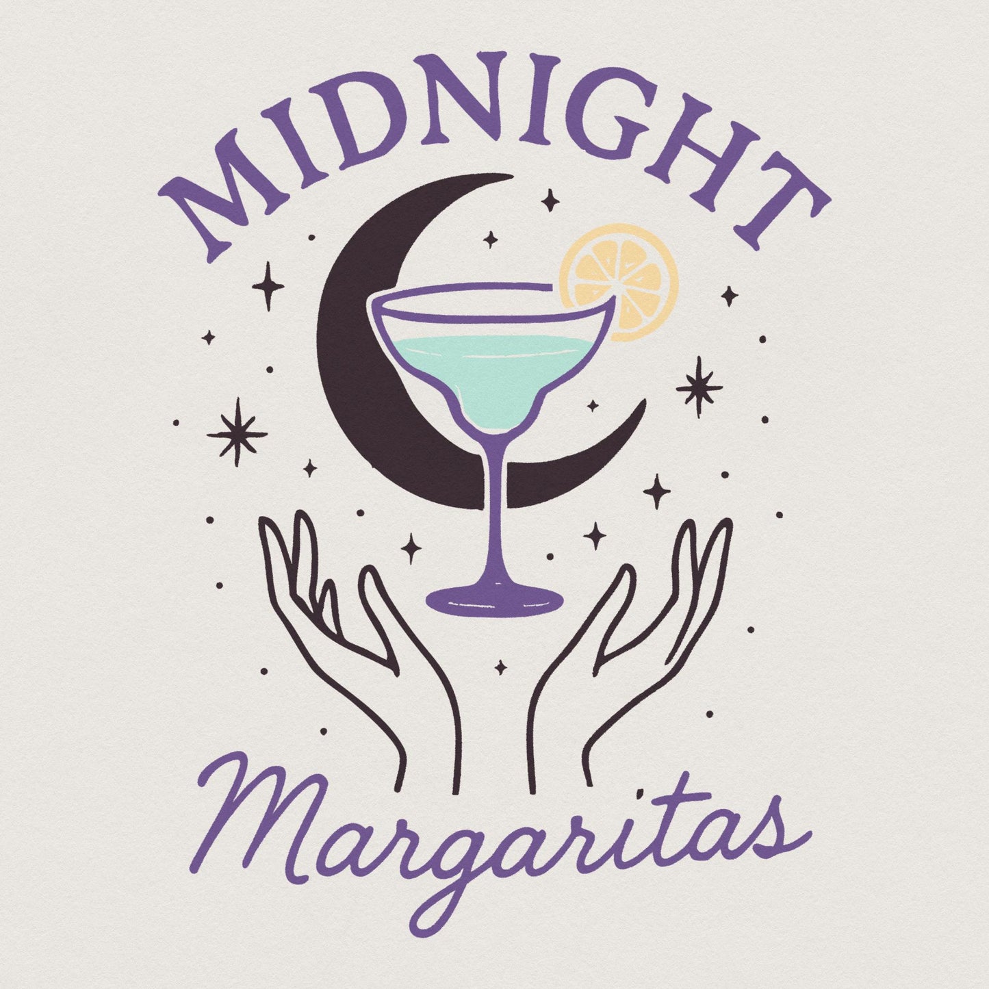 Midnight Margaritas PNG, Mystical Margarita Digital Design - 300 DPI