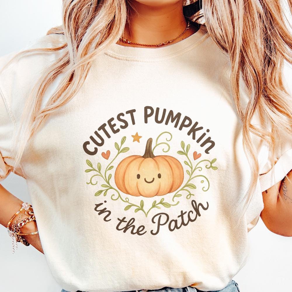 Cutest Pumpkin In The Patch PNG – Fall Thanksgiving Pumpkin Shirt PNG,