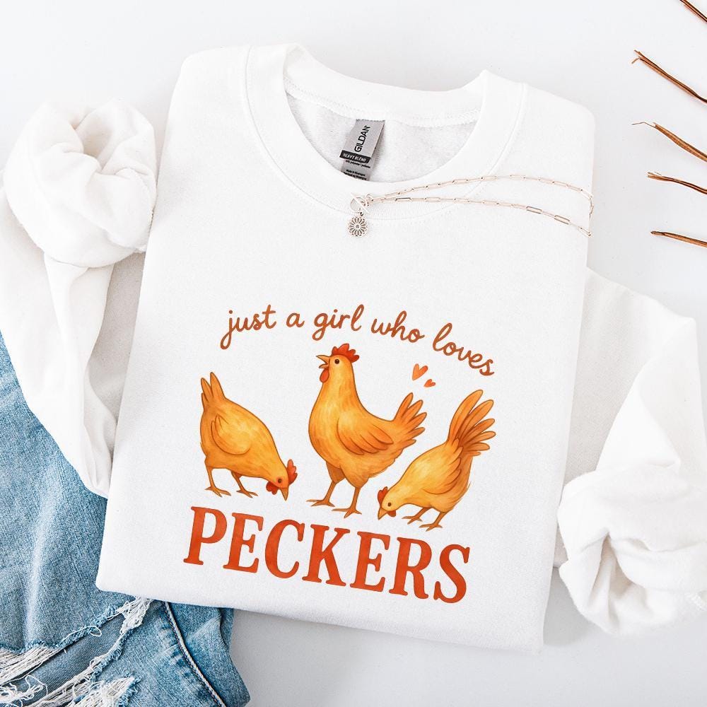 Just A Girl Who Loves Peckers PNG, Cute Chicken PNG - 300 DPI Design for