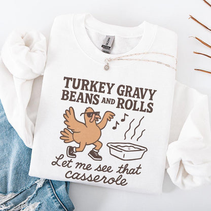 Turkey Gravy Beans And Rolls Let Me See That Casserole PNG, Funny