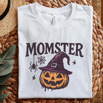 Momster Halloween PNG, Funny Mom Witch Pumpkin PNG Design - 300 DPI