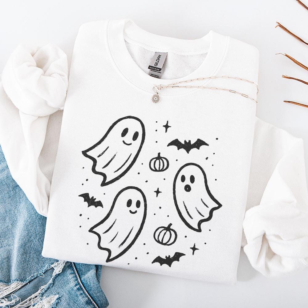 Cute Ghosts PNG, Halloween Ghost Clipart - 300 DPI Design for T-Shirt