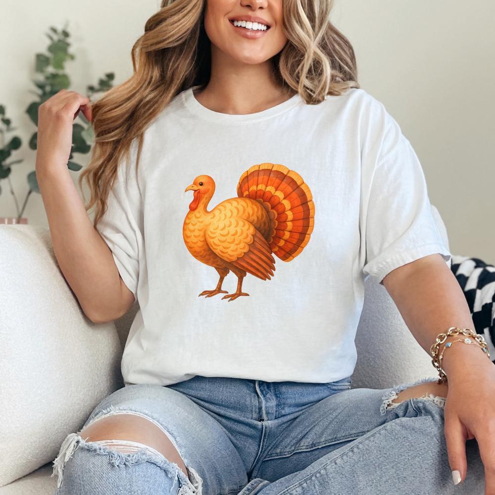 Thanksgiving Turkey PNG, Fall Harvest Turkey Art - 300 DPI Design for