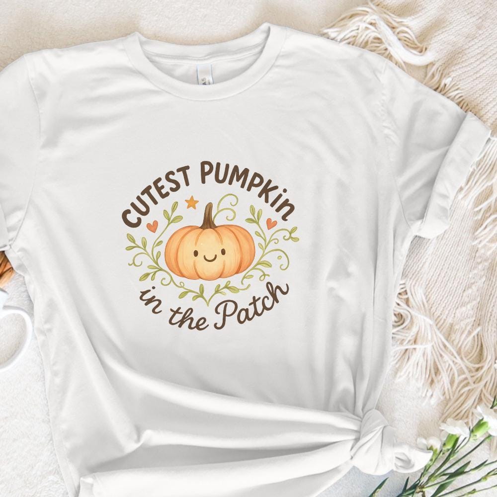 Cutest Pumpkin In The Patch PNG – Fall Thanksgiving Pumpkin Shirt PNG,
