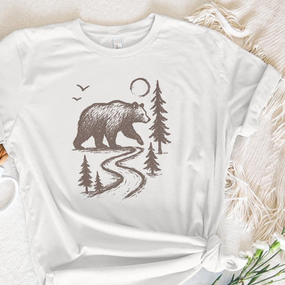 Bear In Forest Path PNG, Wilderness Animal PNG Download - 300 DPI Design