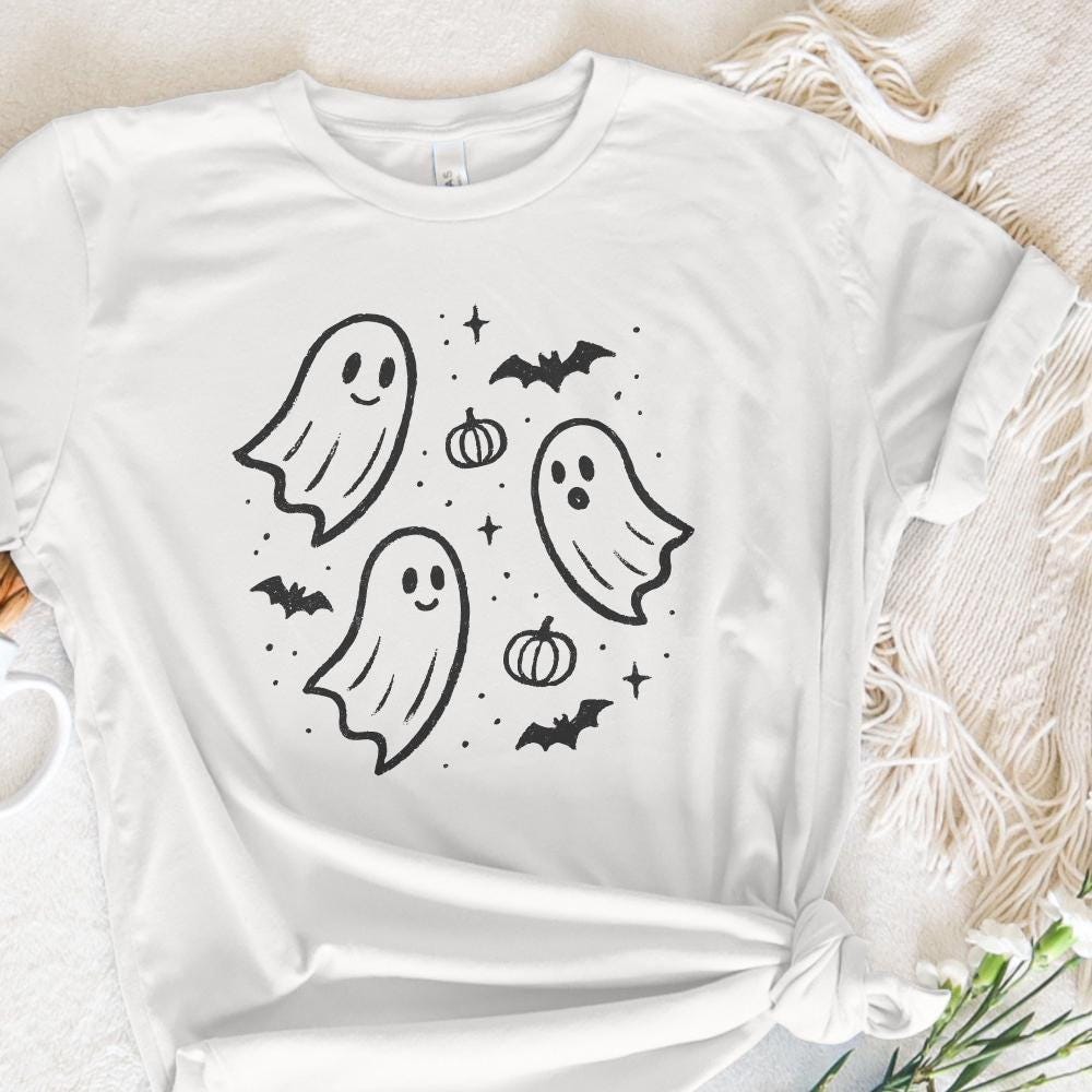 Cute Ghosts PNG, Halloween Ghost Clipart - 300 DPI Design for T-Shirt