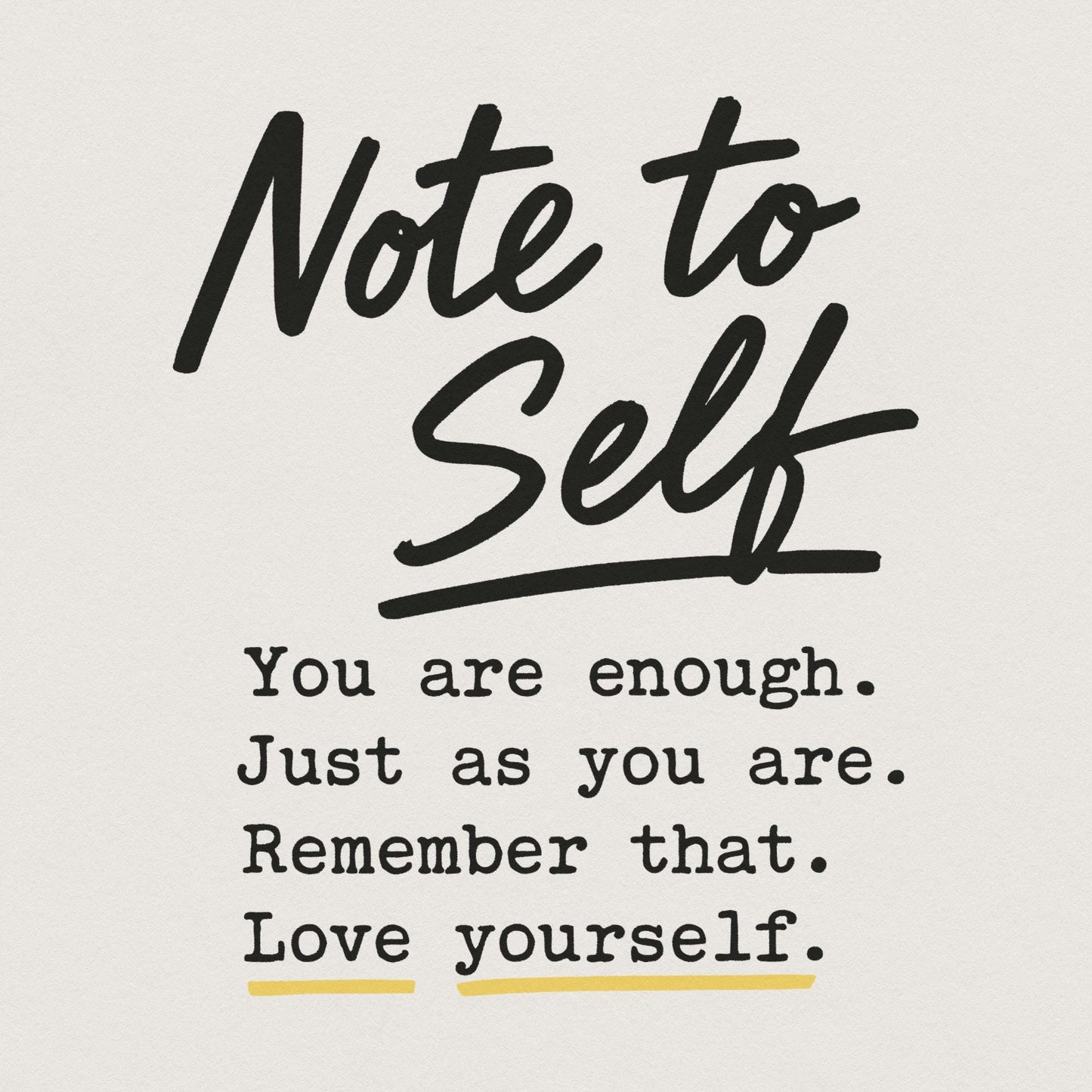 Note To Self PNG Digital Download, Motivational Sublimation - 300 DPI