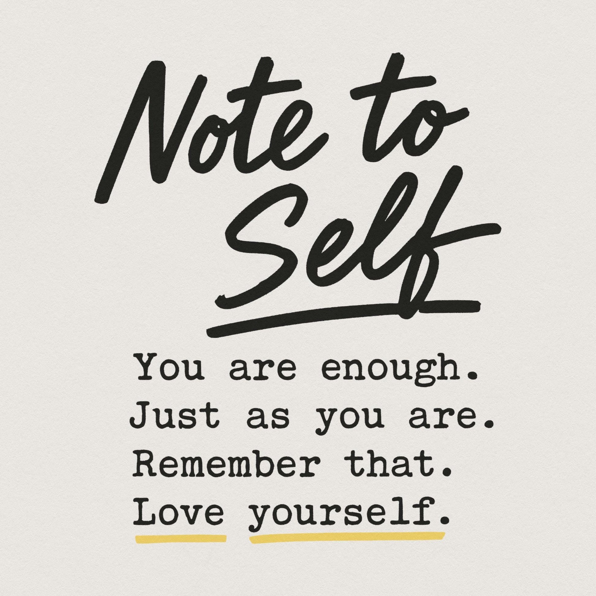 Note To Self PNG Digital Download, Motivational Sublimation - 300 DPI