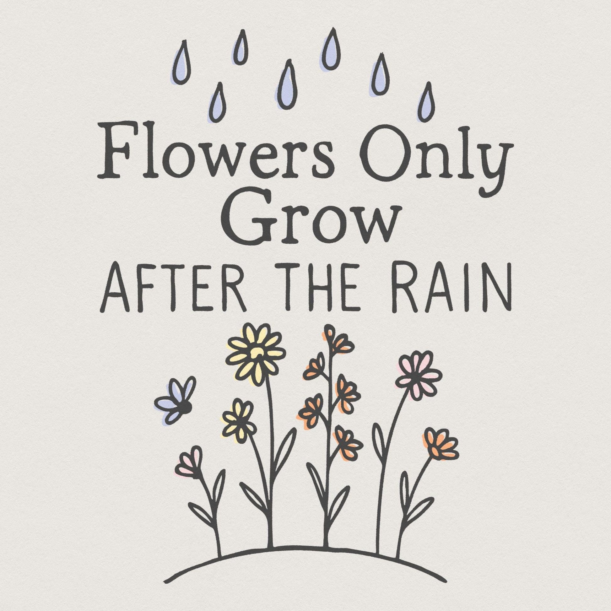 Spring Flowers Png Designs, Mental Health Sublimation Designs - 300 DPI