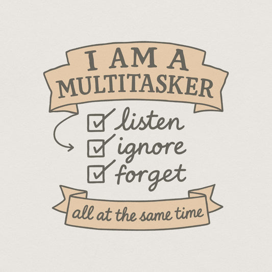 Multitasker Sublimation PNG, Funny Retro T-Shirt Design - 300 DPI Design