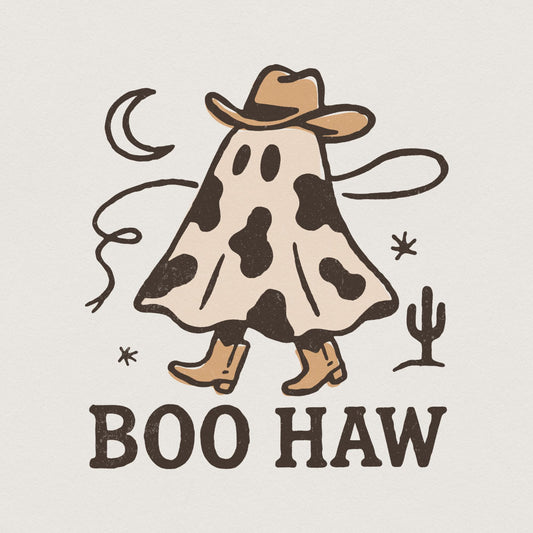 Boo Haw PNG, Cowboy Ghost png - 300 DPI Design for T-Shirt