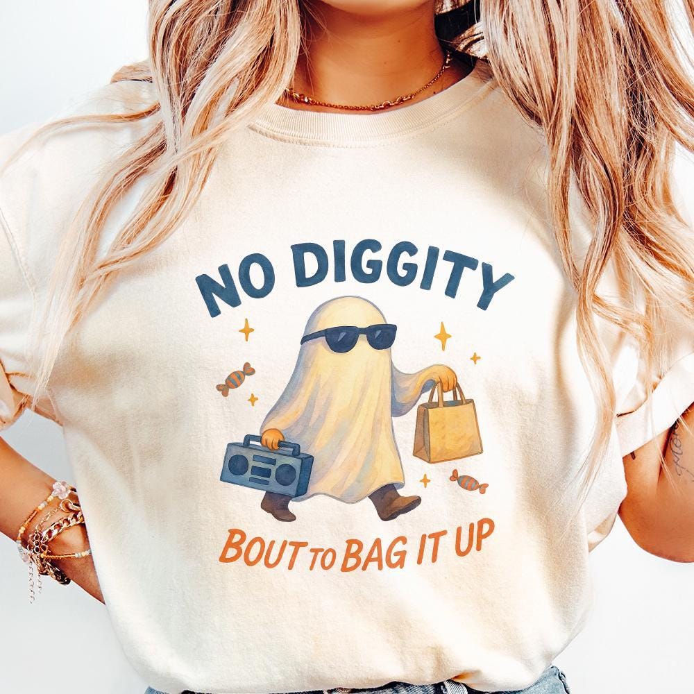 No Diggity Bout to Bag It Up PNG, Cute Ghost PNG - 300 DPI Design for
