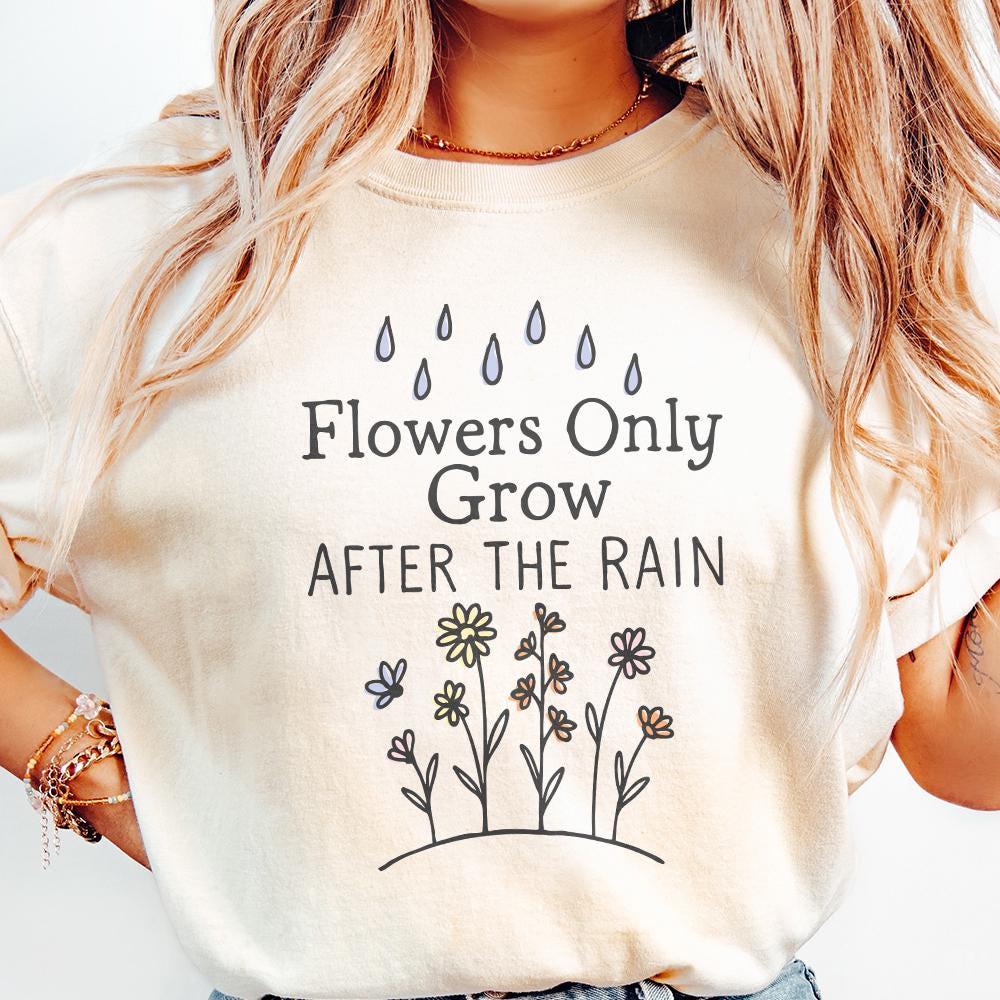 Spring Flowers Png Designs, Mental Health Sublimation Designs - 300 DPI