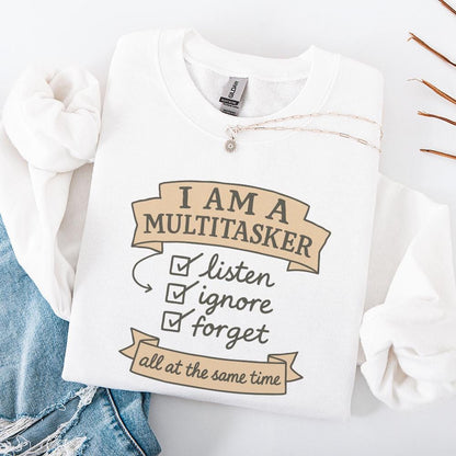 Multitasker Sublimation PNG, Funny Retro T-Shirt Design - 300 DPI Design