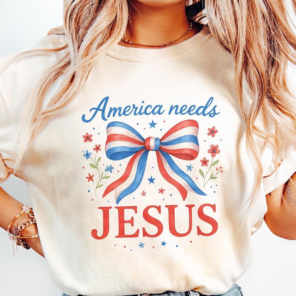 America Needs Jesus PNG, Sublimation Designs - 300 DPI Design for T-Shirt