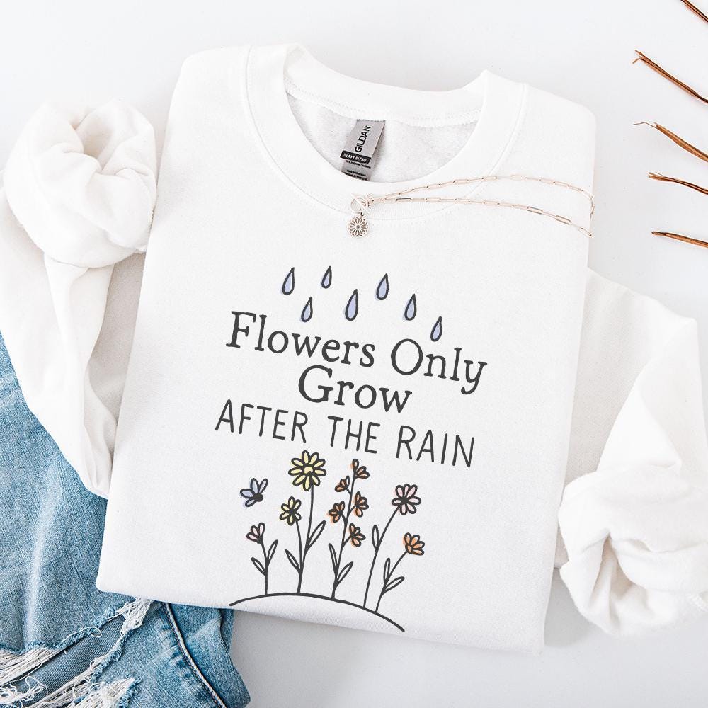 Spring Flowers Png Designs, Mental Health Sublimation Designs - 300 DPI