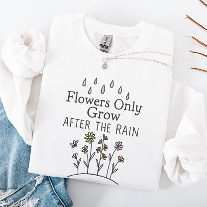 Spring Flowers Png Designs, Mental Health Sublimation Designs - 300 DPI