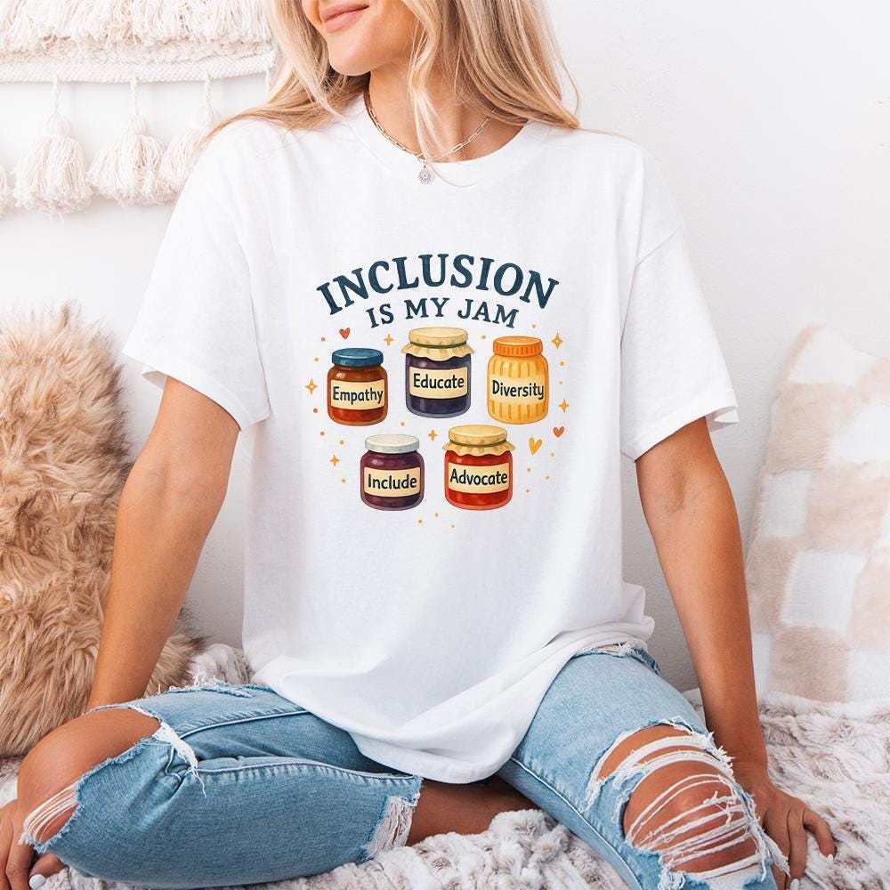 Inclusion Is My Jam PNG, Digital Download - 300 DPI Design for T-Shirt