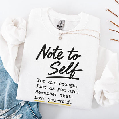 Note To Self PNG Digital Download, Motivational Sublimation - 300 DPI