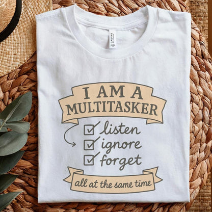 Multitasker Sublimation PNG, Funny Retro T-Shirt Design - 300 DPI Design