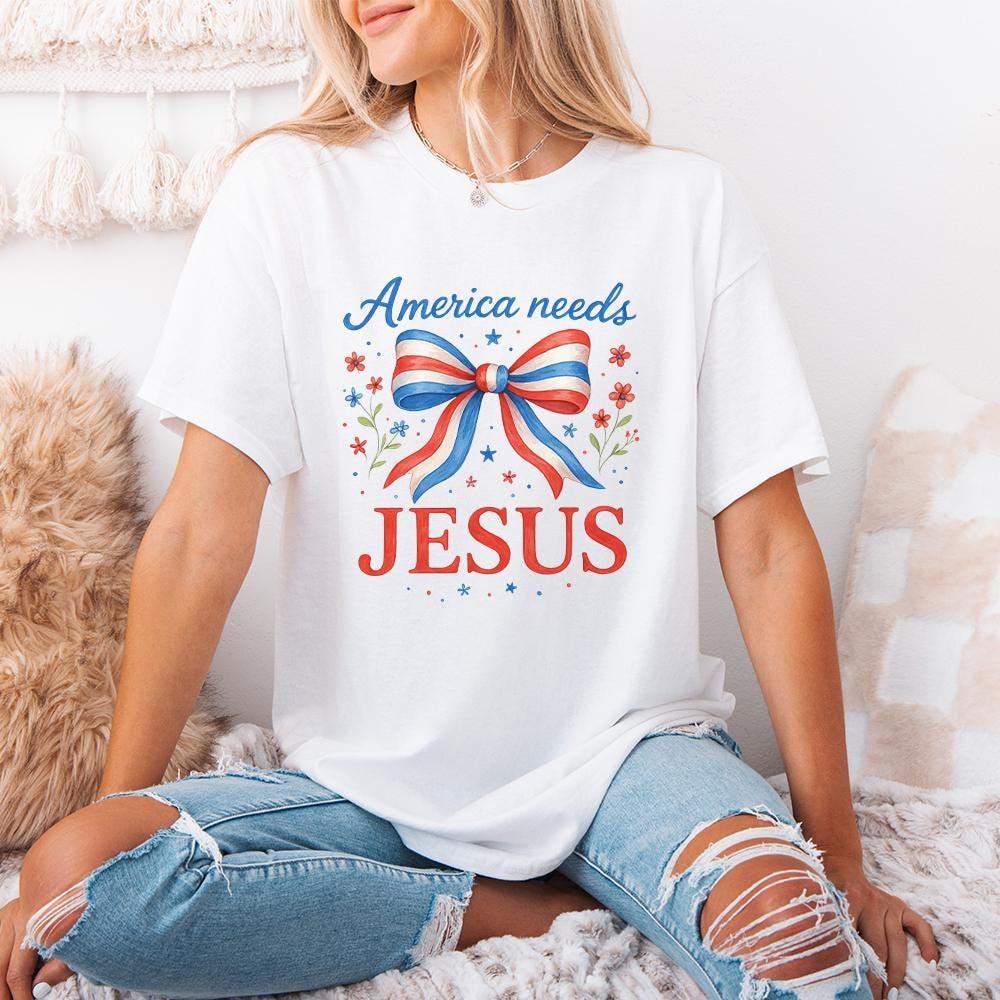 America Needs Jesus PNG, Sublimation Designs - 300 DPI Design for T-Shirt