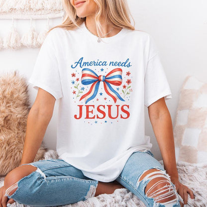 America Needs Jesus PNG, Sublimation Designs - 300 DPI Design for T-Shirt