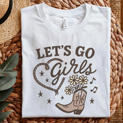 Let's Go Girls png, Western PNG - 300 DPI Design for T-Shirt