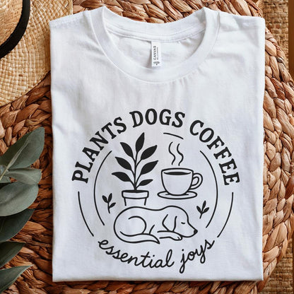 Plants Dogs Coffee PNG, Dog Mom Plant Shirt - 300 DPI Design for T-Shirt