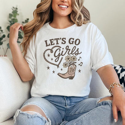 Let's Go Girls png, Western PNG - 300 DPI Design for T-Shirt