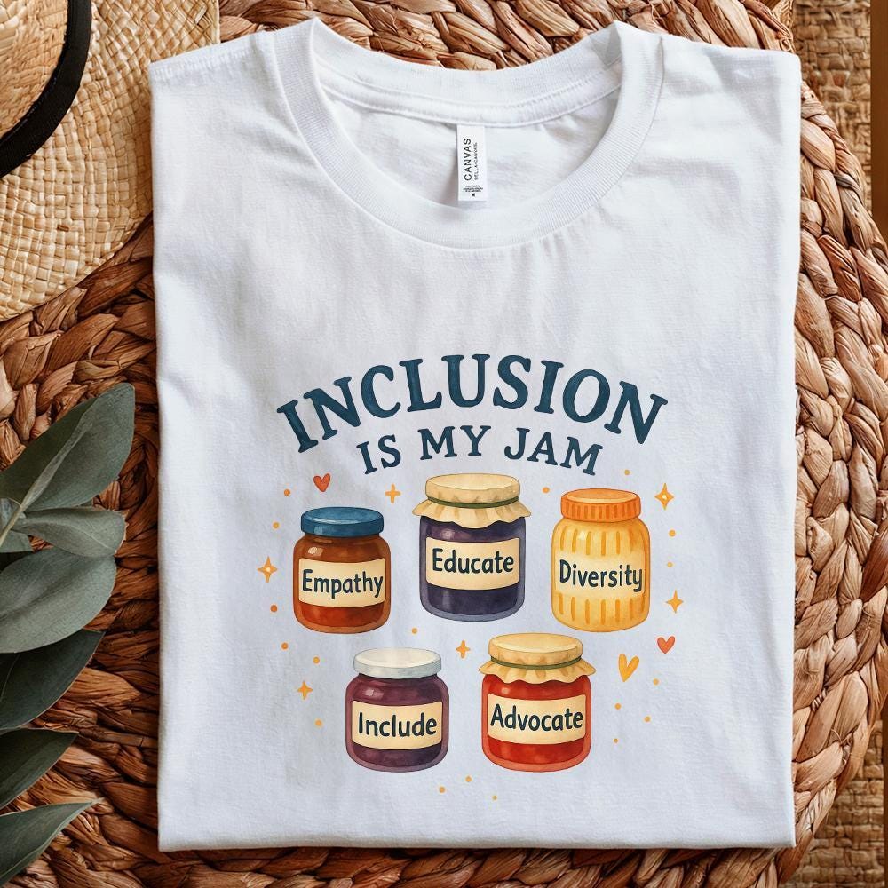 Inclusion Is My Jam PNG, Digital Download - 300 DPI Design for T-Shirt