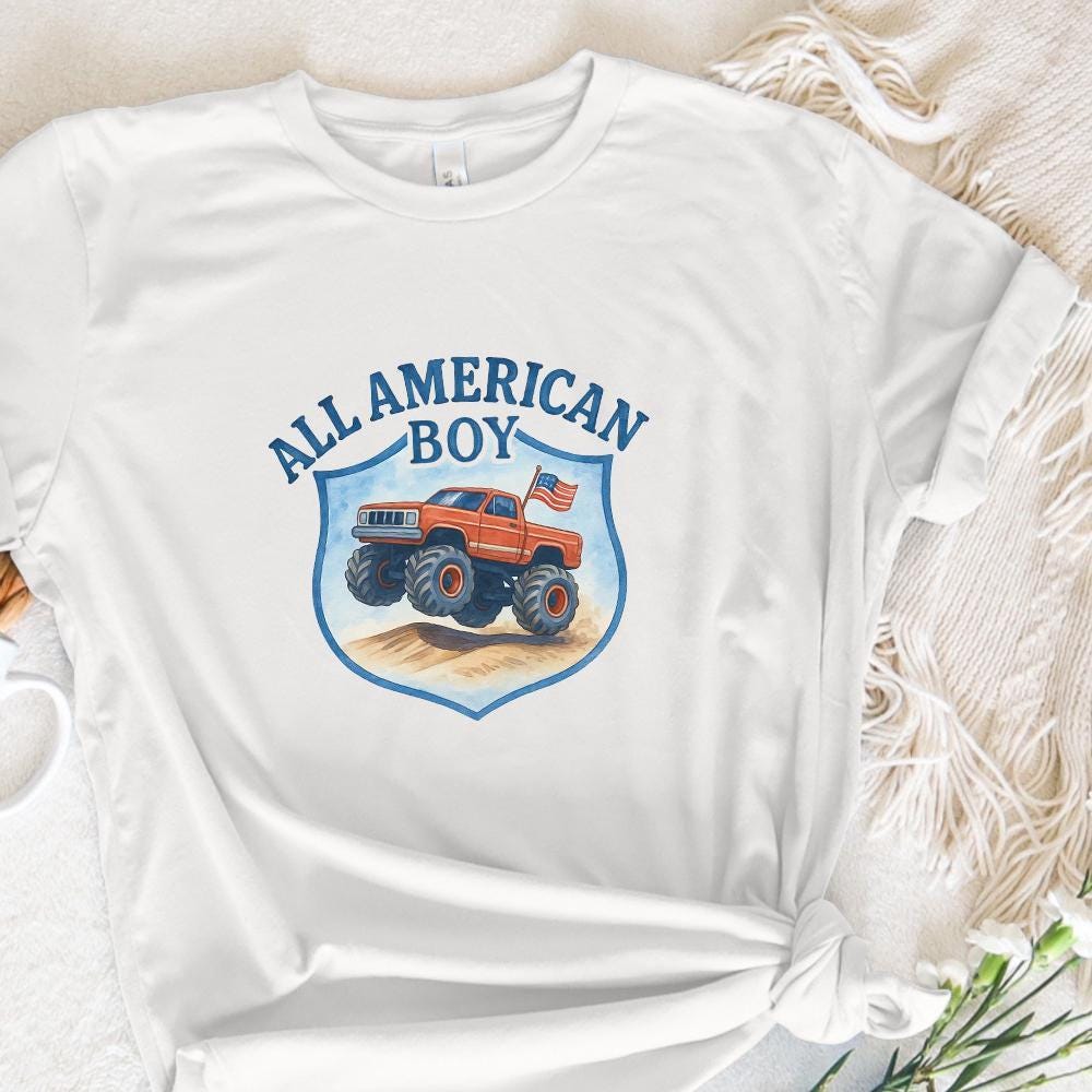 All American Boy PNG, 4th of July PNG - 300 DPI Design for T-Shirt