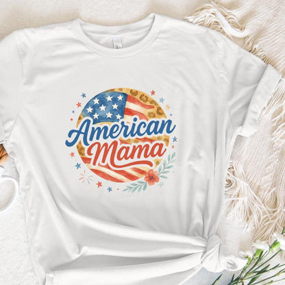 4th of July PNG, Retro American Mama Sublimation Design - 300 DPI Design