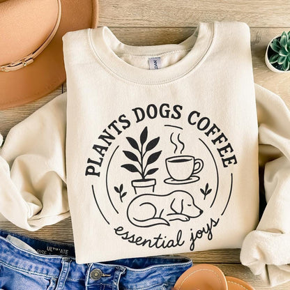 Plants Dogs Coffee PNG, Dog Mom Plant Shirt - 300 DPI Design for T-Shirt