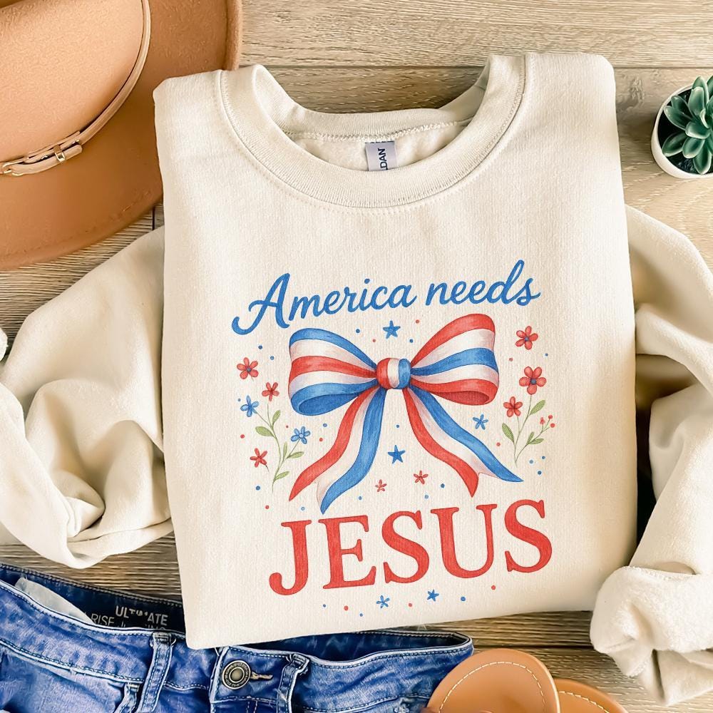 America Needs Jesus PNG, Sublimation Designs - 300 DPI Design for T-Shirt