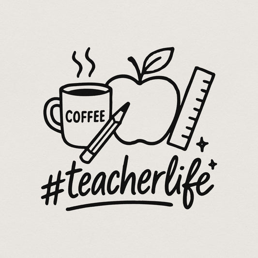 Teacher Life png, Back to School - 300 DPI Design for T-Shirt