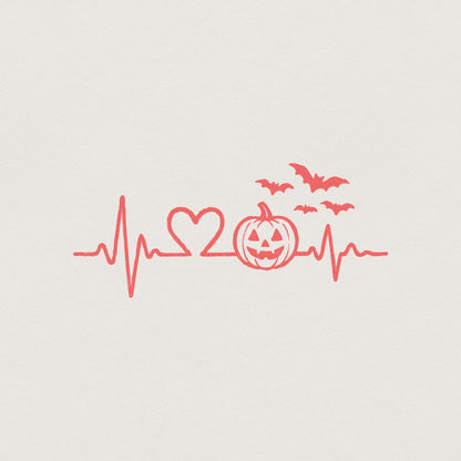 Halloween png, Heartbeat png - 300 DPI Design for T-Shirt