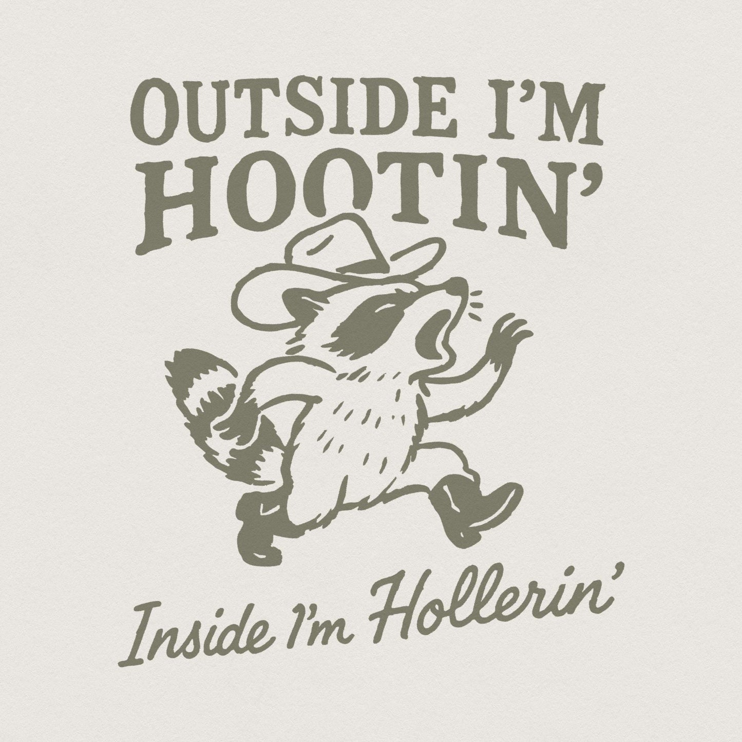 Trash Panda Raccoon, Cowboy Raccoon - 300 DPI Design for T-Shirt