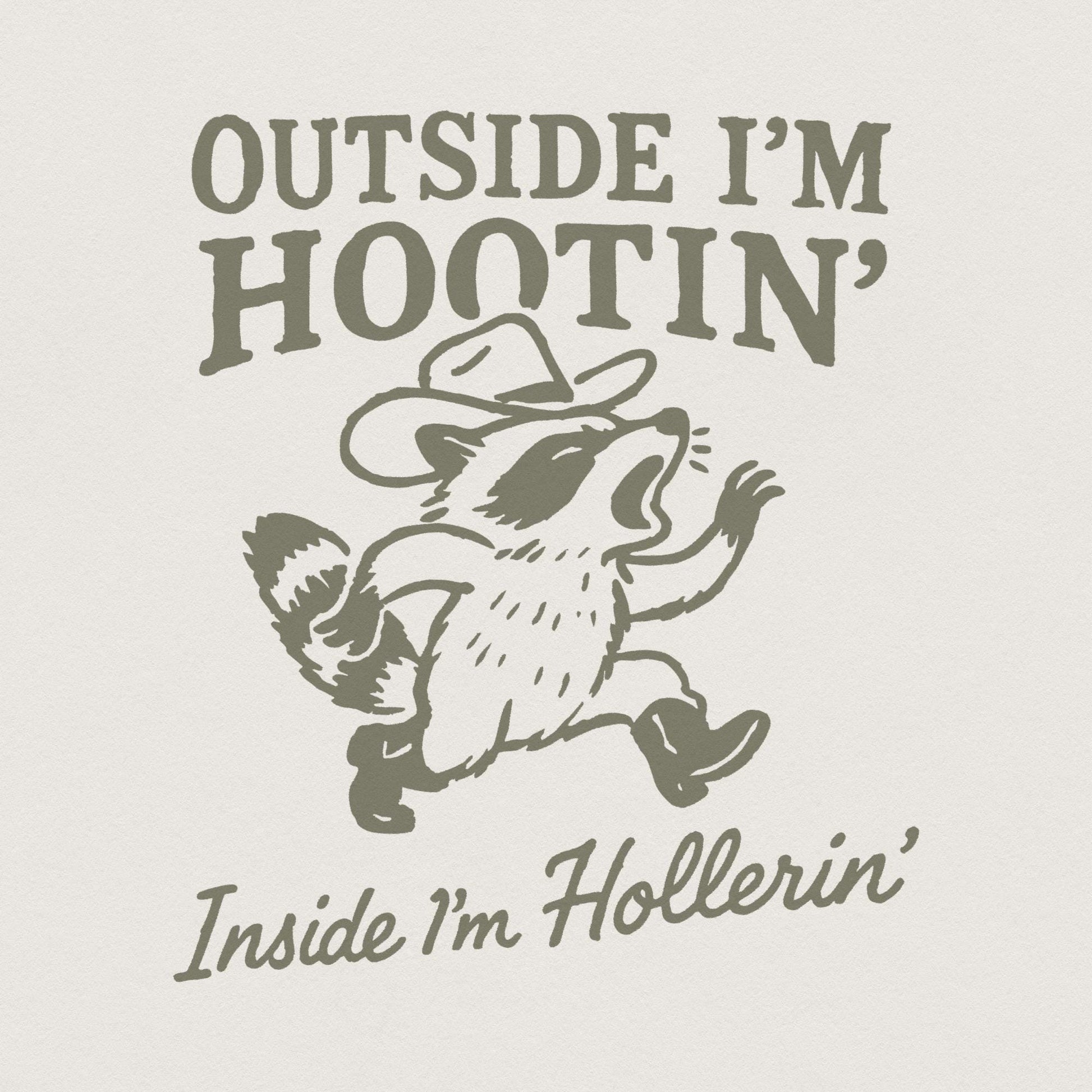 Trash Panda Raccoon, Cowboy Raccoon - 300 DPI Design for T-Shirt