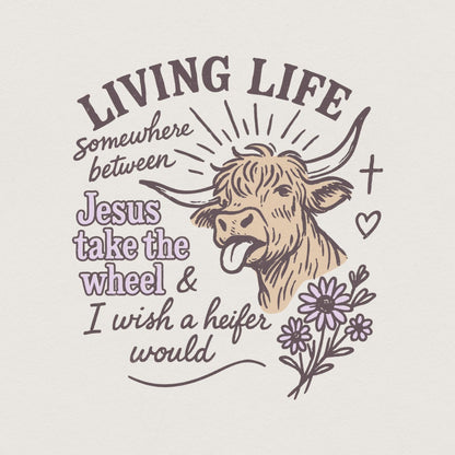 Heifer Cow PNG, Sublimation Design - 300 DPI Design for T-Shirt