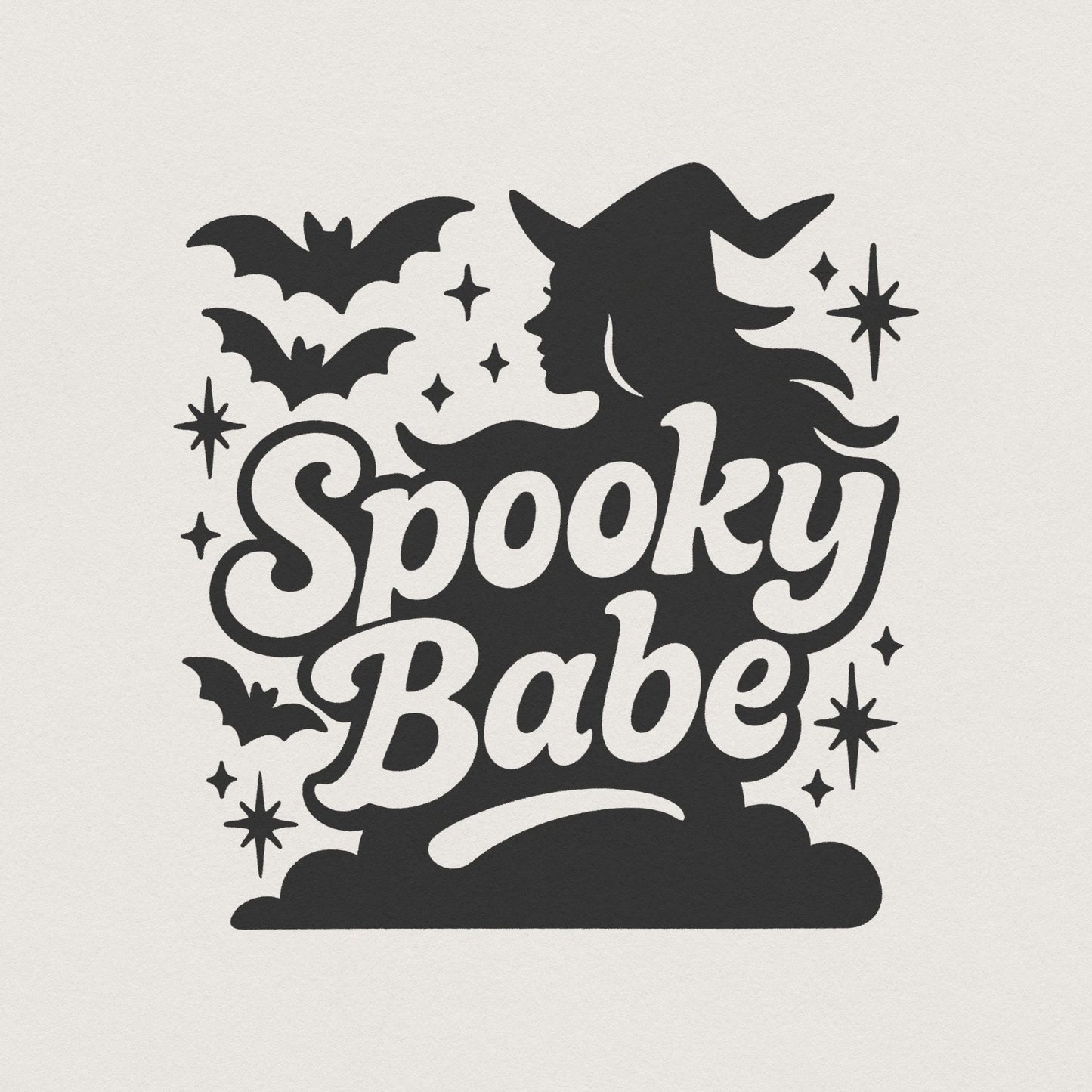 Spooky Babe png Files, Retro Halloween Shirt png - 300 DPI Design for