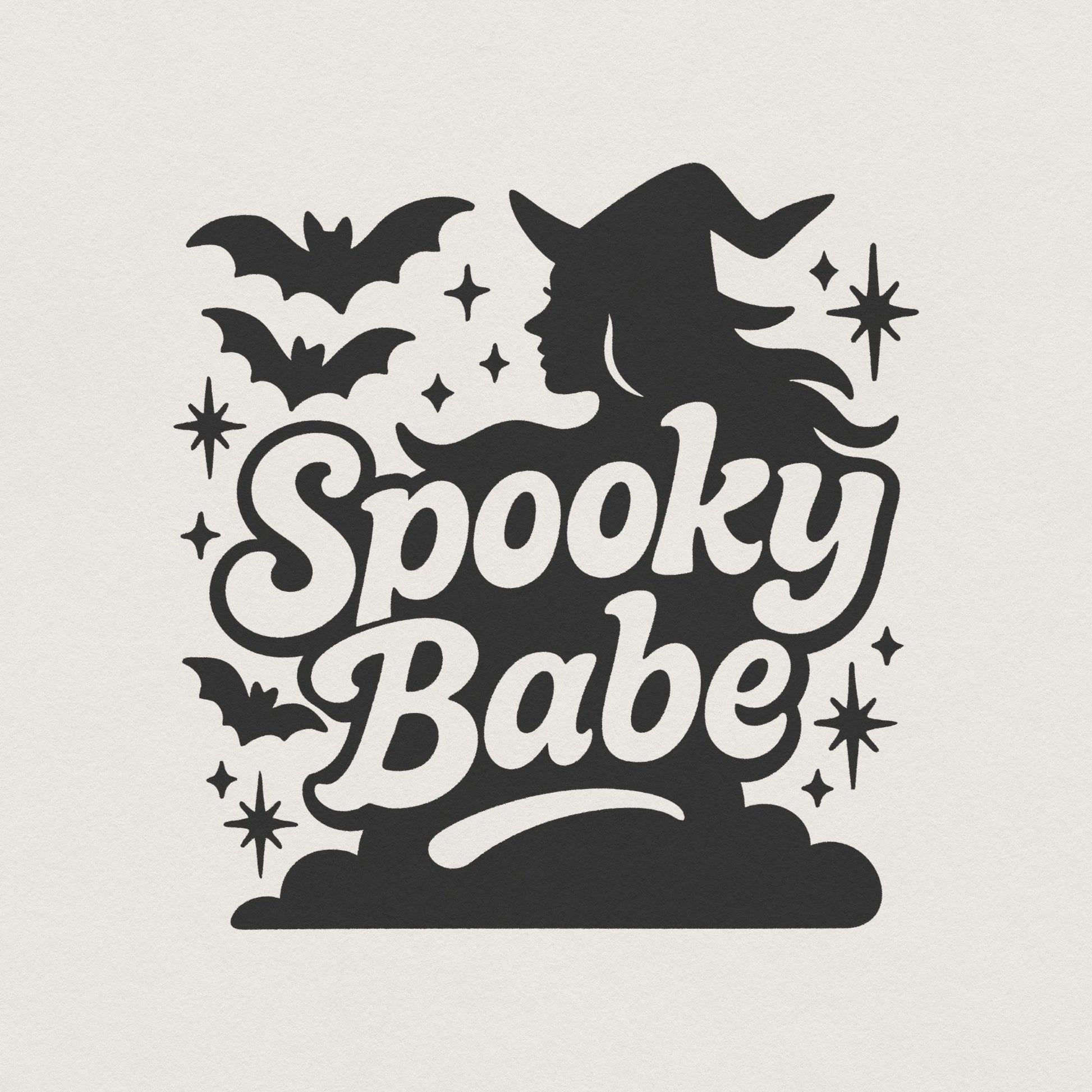 Spooky Babe png Files, Retro Halloween Shirt png - 300 DPI Design for