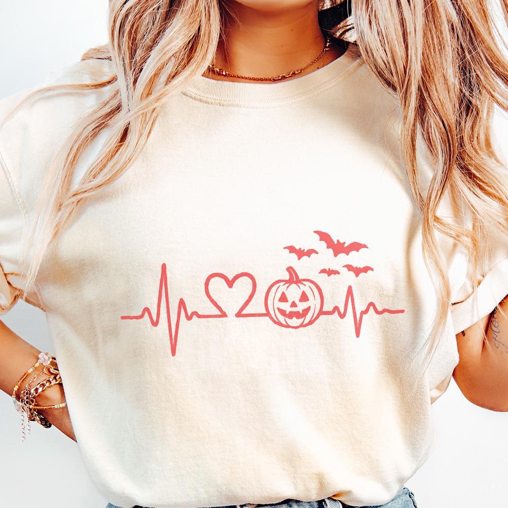 Halloween png, Heartbeat png - 300 DPI Design for T-Shirt