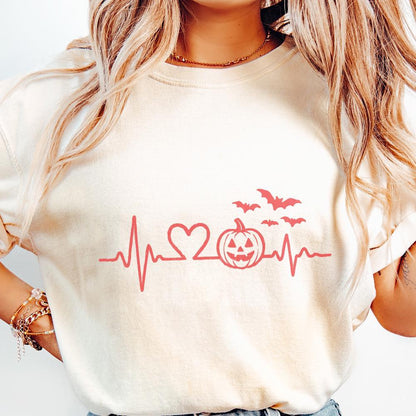 Halloween png, Heartbeat png - 300 DPI Design for T-Shirt