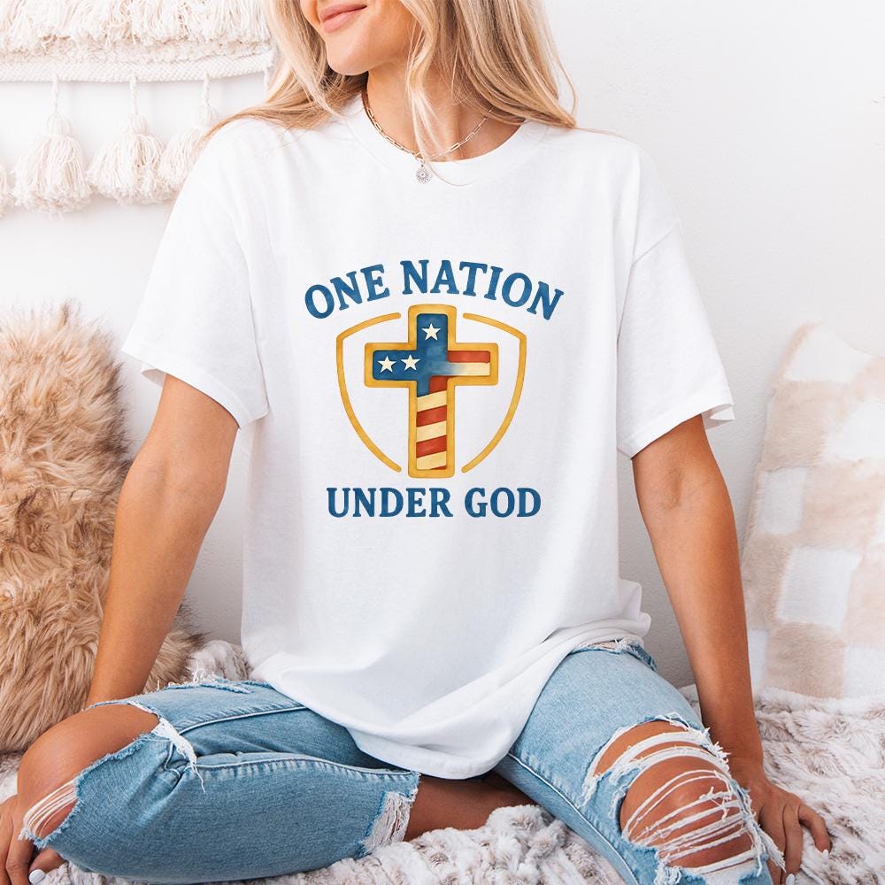 One Nation Under God png, Patriotic Print - 300 DPI Design for T-Shirt