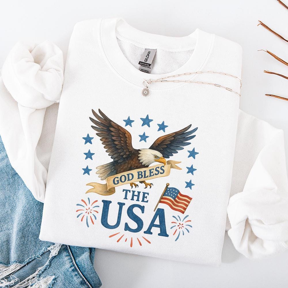 God Bless America PNG, 4th of July PNG - 300 DPI Design for T-Shirt